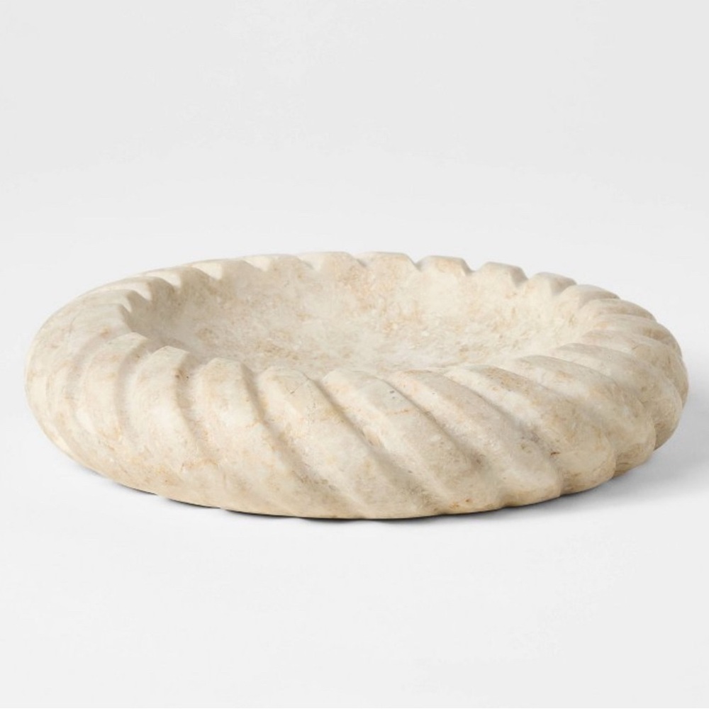 Twisted Edge Marble Dish Cream - Threshold designed with Studio McGee